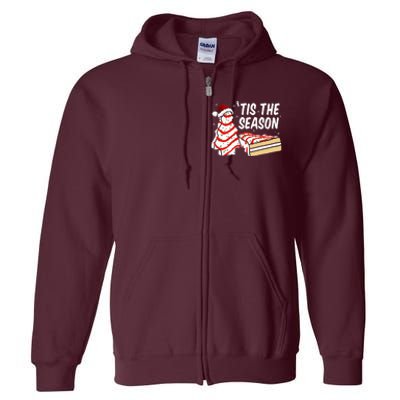 Funny Tis The Season Design Christmas Tree Cakes Debbie Full Zip Hoodie