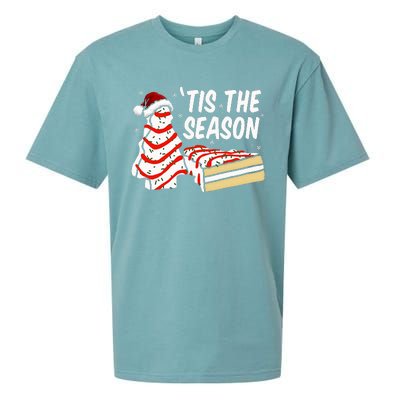 Funny Tis The Season Design Christmas Tree Cakes Debbie Sueded Cloud Jersey T-Shirt