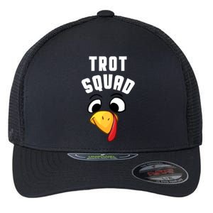 Funny Turkey Trot Squad Costume Thanksgiving Matching Meaningful Gift Flexfit Unipanel Trucker Cap