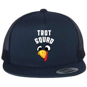 Funny Turkey Trot Squad Costume Thanksgiving Matching Meaningful Gift Flat Bill Trucker Hat