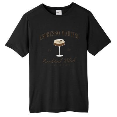 Funny Tini Time Espresso Martini Retro Cocktail And Social Club Tall Fusion ChromaSoft Performance T-Shirt