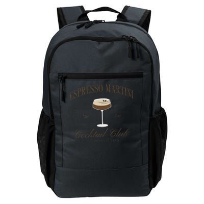 Funny Tini Time Espresso Martini Retro Cocktail And Social Club Daily Commute Backpack