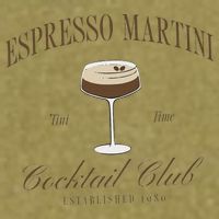 Funny Tini Time Espresso Martini Retro Cocktail And Social Club Garment-Dyed Women's Muscle Tee