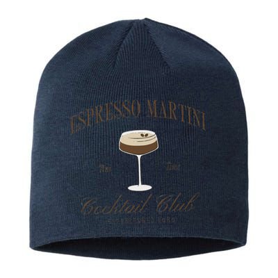 Funny Tini Time Espresso Martini Retro Cocktail And Social Club Sustainable Beanie