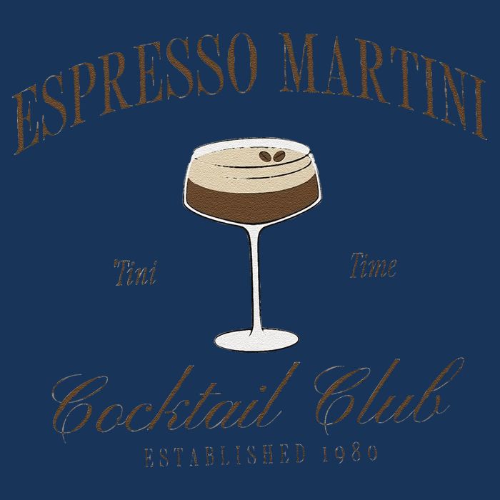 Funny Tini Time Espresso Martini Retro Cocktail And Social Club 16 in Basic Backpack
