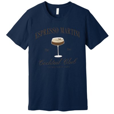 Funny Tini Time Espresso Martini Retro Cocktail And Social Club Premium T-Shirt