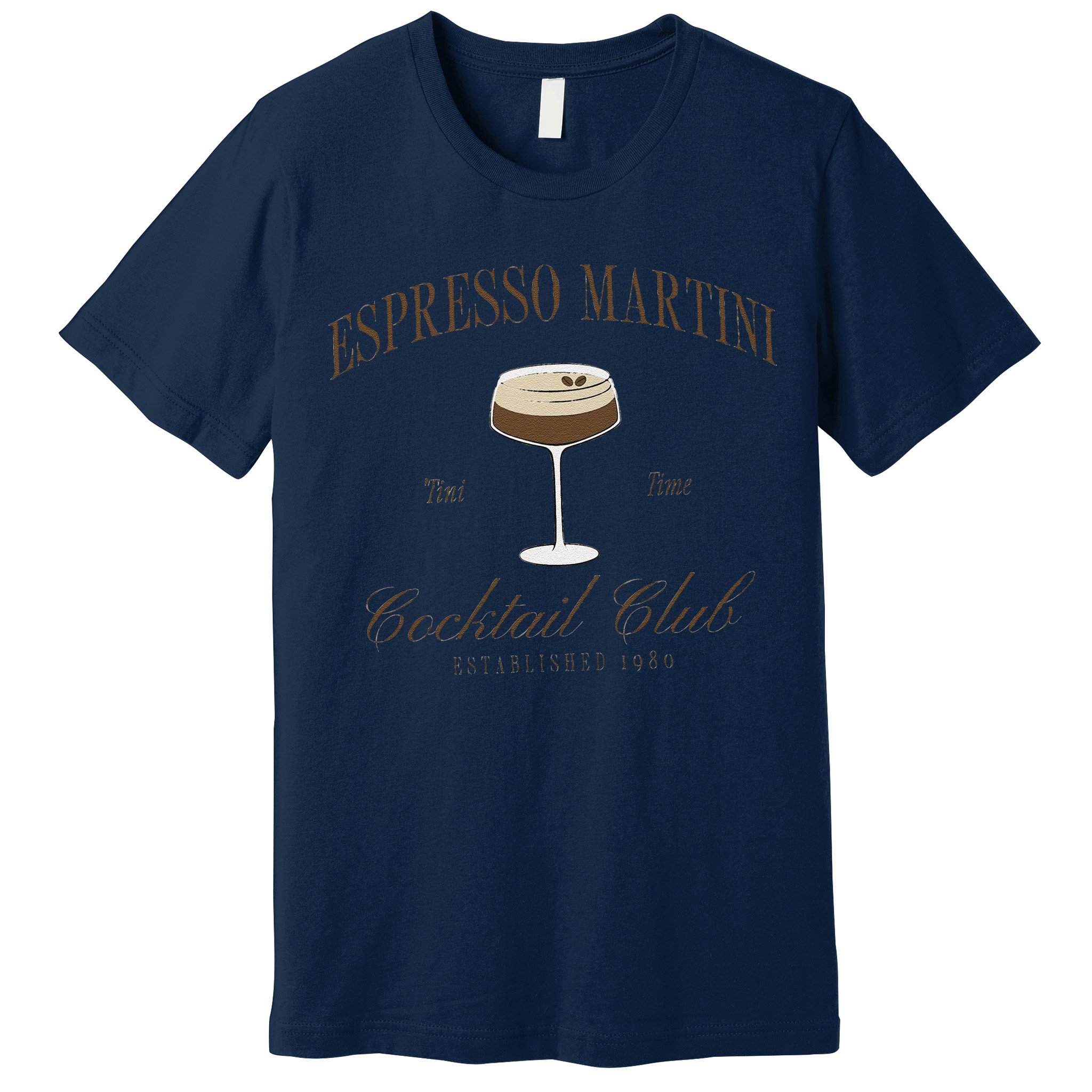 Funny Tini Time Espresso Martini Retro Cocktail And Social Club Premium T-Shirt