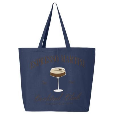 Funny Tini Time Espresso Martini Retro Cocktail And Social Club 25L Jumbo Tote