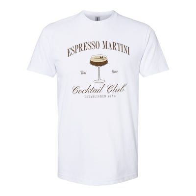 Funny Tini Time Espresso Martini Retro Cocktail And Social Club Softstyle® CVC T-Shirt