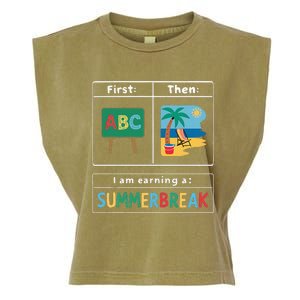 First Teach Then Beach Teacher I Am Earning A Summerbreak Garment-Dyed Women's Muscle Tee