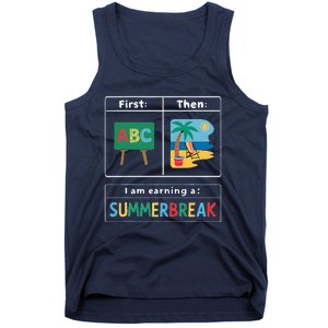 First Teach Then Beach Teacher I Am Earning A Summerbreak Tank Top