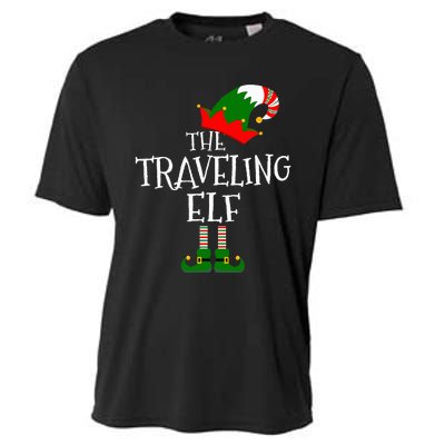 Funny The Traveling Elf Matching Family Group Gift Christmas Cooling Performance Crew T-Shirt