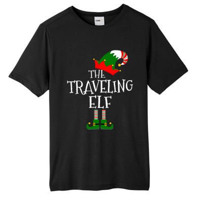 Funny The Traveling Elf Matching Family Group Gift Christmas Tall Fusion ChromaSoft Performance T-Shirt