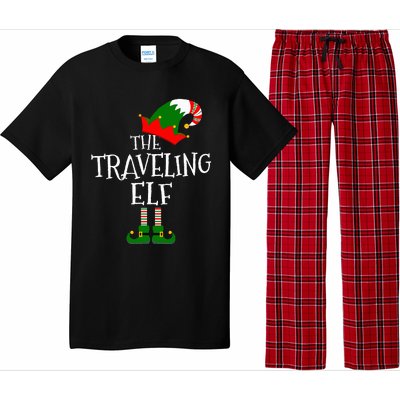 Funny The Traveling Elf Matching Family Group Gift Christmas Pajama Set