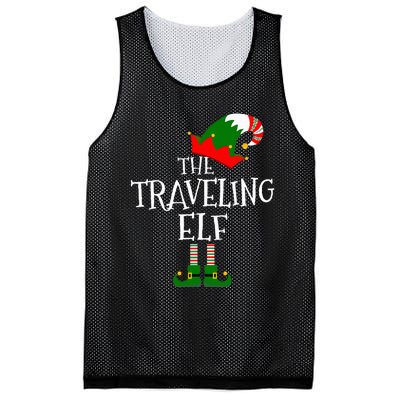 Funny The Traveling Elf Matching Family Group Gift Christmas Mesh Reversible Basketball Jersey Tank