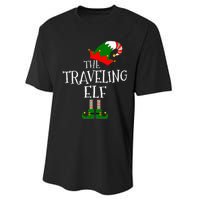 Funny The Traveling Elf Matching Family Group Gift Christmas Performance Sprint T-Shirt