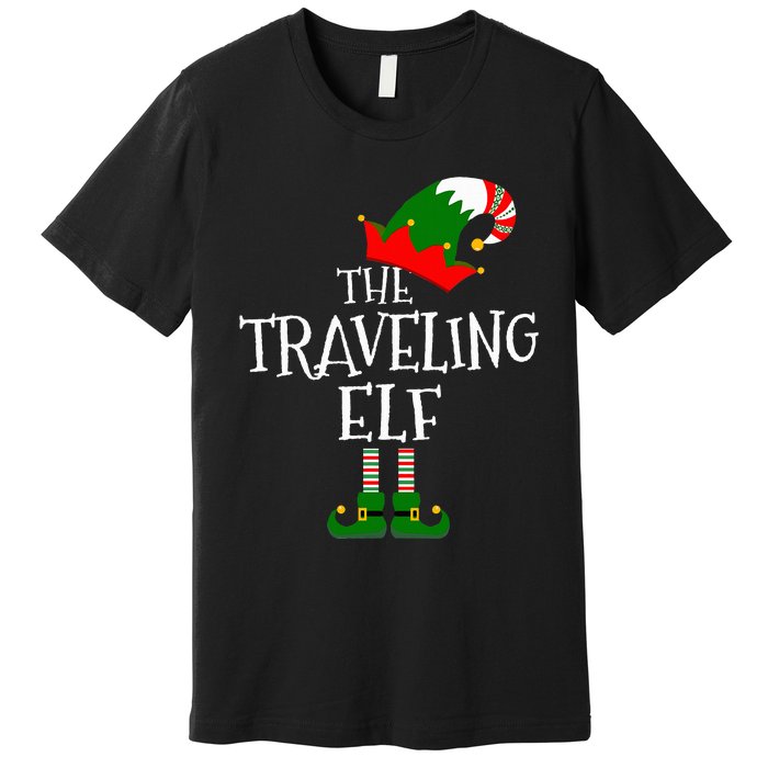 Funny The Traveling Elf Matching Family Group Gift Christmas Premium T-Shirt