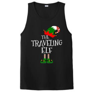 Funny The Traveling Elf Matching Family Group Gift Christmas PosiCharge Competitor Tank