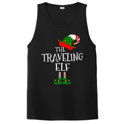 Funny The Traveling Elf Matching Family Group Gift Christmas PosiCharge Competitor Tank