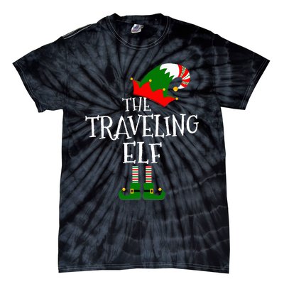 Funny The Traveling Elf Matching Family Group Gift Christmas Tie-Dye T-Shirt