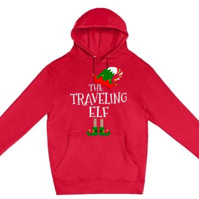 Funny The Traveling Elf Matching Family Group Gift Christmas Premium Pullover Hoodie