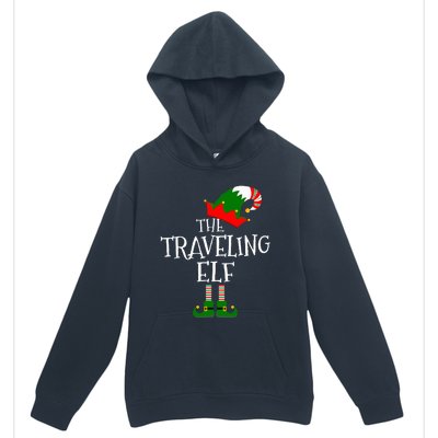 Funny The Traveling Elf Matching Family Group Gift Christmas Urban Pullover Hoodie