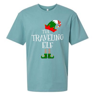 Funny The Traveling Elf Matching Family Group Gift Christmas Sueded Cloud Jersey T-Shirt