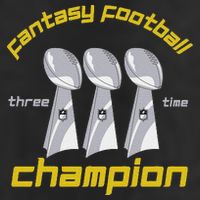 Fun Three Time Fantasy Football League Champion Trophy Adult Drive Performance Visor