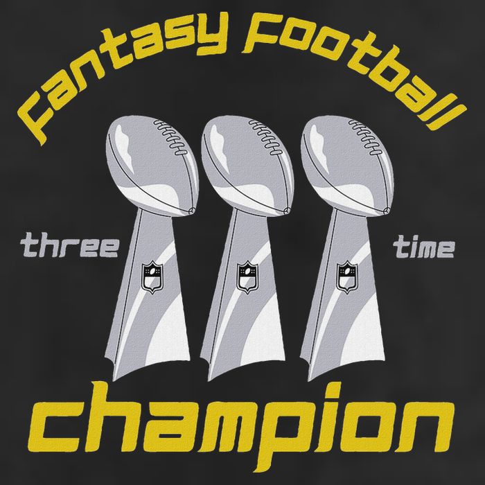 Fun Three Time Fantasy Football League Champion Trophy Adult Drive Performance Visor