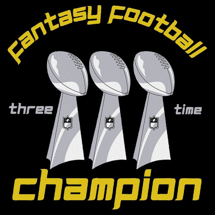 Fun Three Time Fantasy Football League Champion Trophy Cooling Performance Long Sleeve Crew