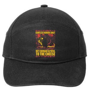 Faithful To The Cheese Japanese Horror Rat Weird 7-Panel Snapback Hat