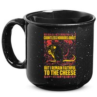 Faithful To The Cheese Japanese Horror Rat Weird 15oz Campfire Ceramic Mug