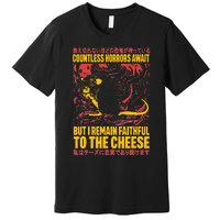 Faithful To The Cheese Japanese Horror Rat Weird Premium T-Shirt