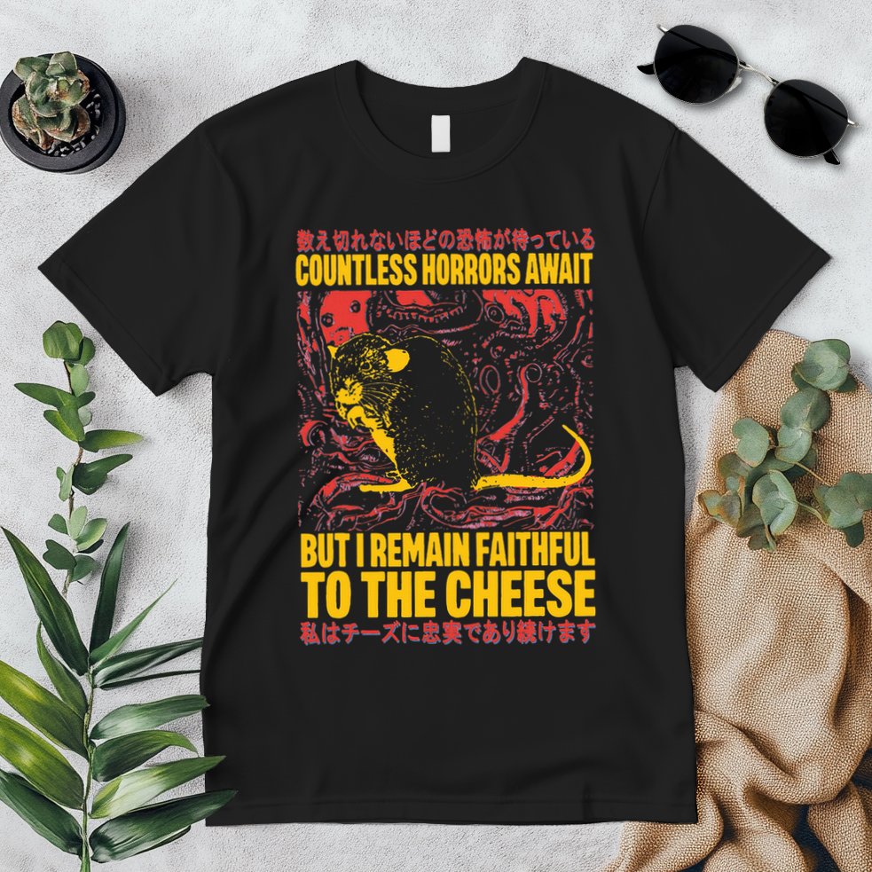Faithful To The Cheese Japanese Horror Rat Weird Premium T-Shirt