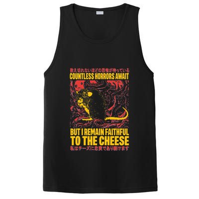 Faithful To The Cheese Japanese Horror Rat Weird PosiCharge Competitor Tank