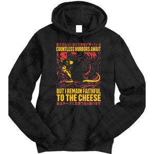 Faithful To The Cheese Japanese Horror Rat Weird Tie Dye Hoodie