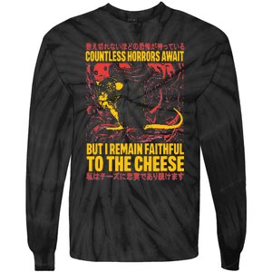 Faithful To The Cheese Japanese Horror Rat Weird Tie-Dye Long Sleeve Shirt