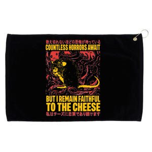 Faithful To The Cheese Japanese Horror Rat Weird Grommeted Golf Towel