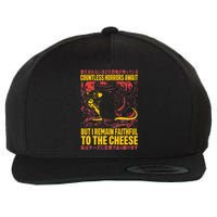 Faithful To The Cheese Japanese Horror Rat Weird Wool Snapback Cap