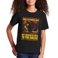 Faithful To The Cheese Japanese Horror Rat Weird Kids T-Shirt