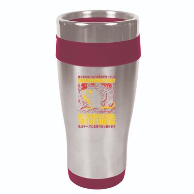 Faithful To The Cheese Japanese Horror Rat Weird 16oz Travel Tumbler