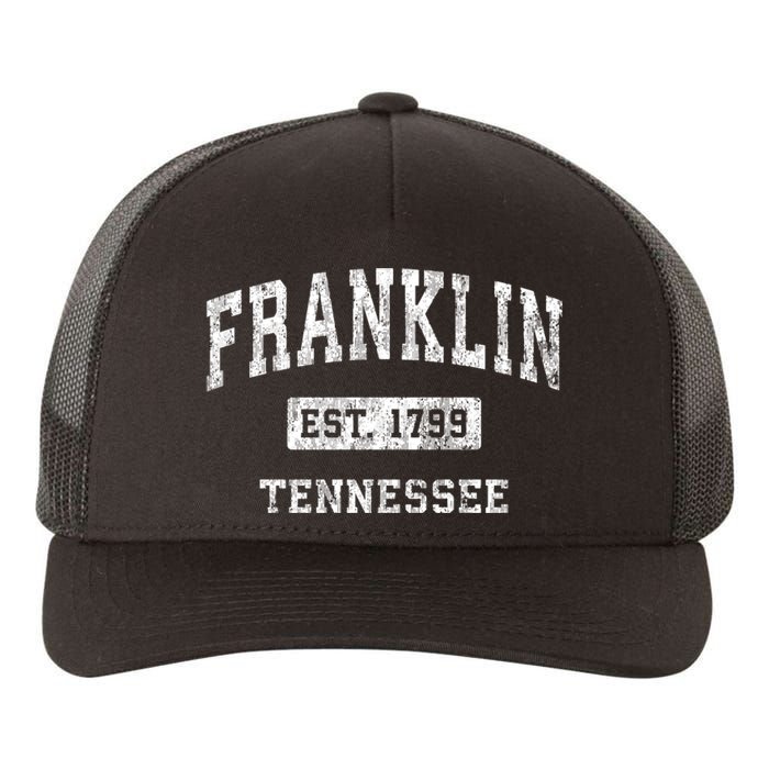 Franklin Tennessee Tn Vintage Established Sports Yupoong Adult 5-Panel Trucker Hat