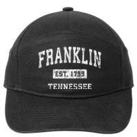 Franklin Tennessee Tn Vintage Established Sports 7-Panel Snapback Hat