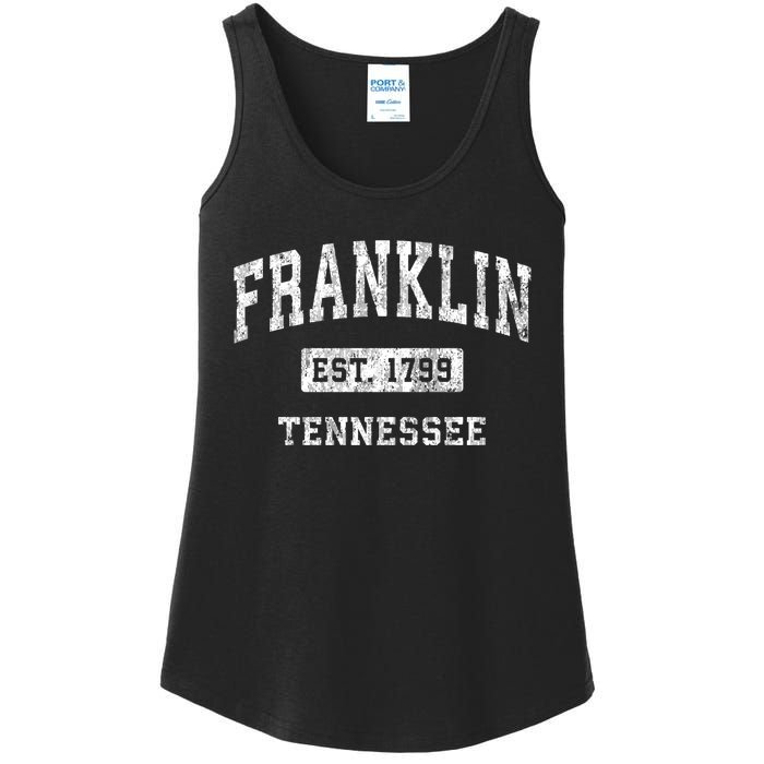 Franklin Tennessee Tn Vintage Established Sports Ladies Essential Tank