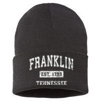 Franklin Tennessee Tn Vintage Established Sports Sustainable Knit Beanie