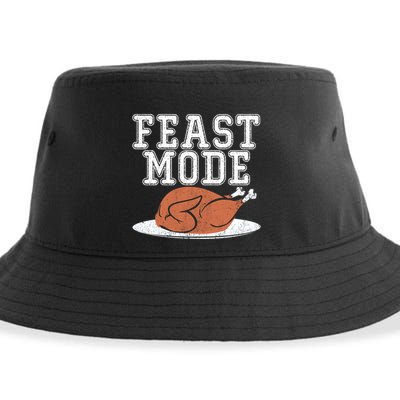 Funny Thanksgiving Turkey Feast Mode Gift Sustainable Bucket Hat