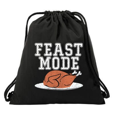 Funny Thanksgiving Turkey Feast Mode Gift Drawstring Bag