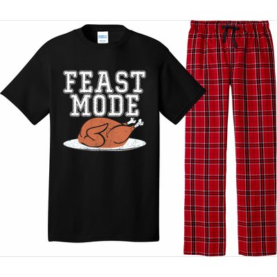 Funny Thanksgiving Turkey Feast Mode Gift Pajama Set