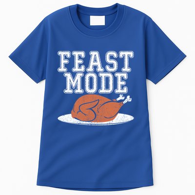 Funny Thanksgiving Turkey Feast Mode Gift Tall T-Shirt