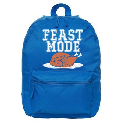 Funny Thanksgiving Turkey Feast Mode Gift 16 in Basic Backpack